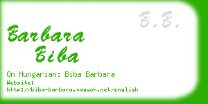 barbara biba business card